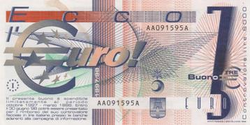 ECCO BUONO TRE EURO ITALIA 1997:1998 beschikbaar voor biedingen