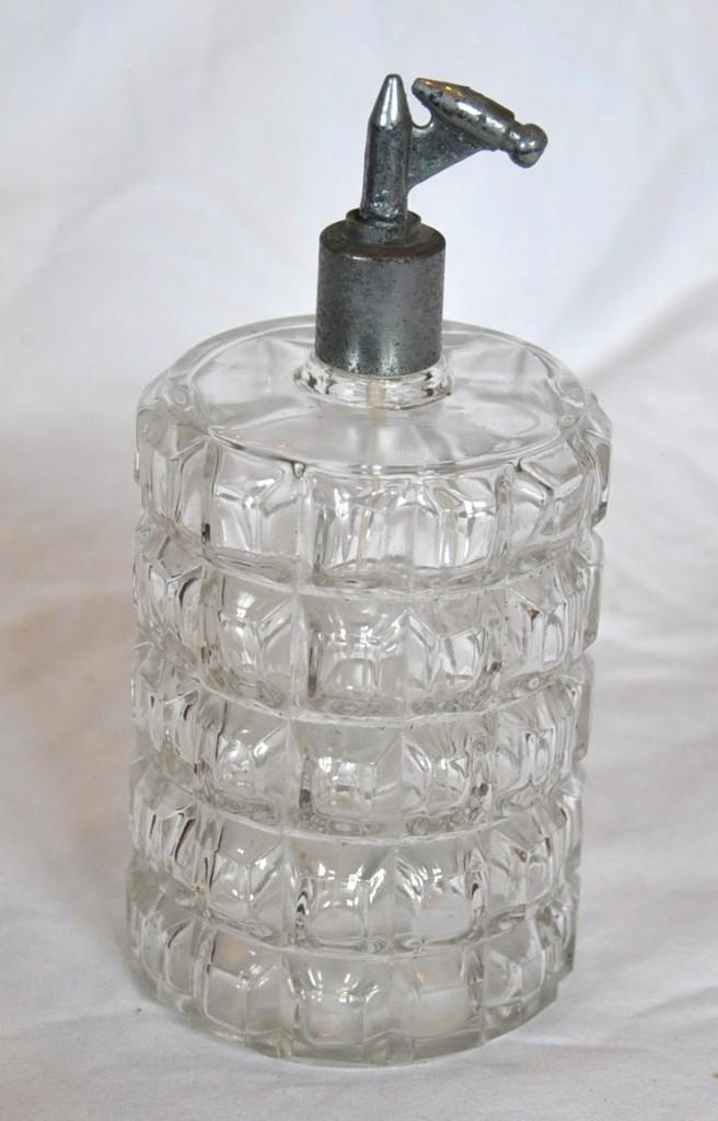 ancien vaporisateur rond a parfum en verre, Antiek en Kunst, Antiek | Glaswerk en Kristal, Ophalen of Verzenden