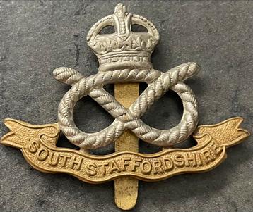 Britse South Staffordshire cap badge WO2 beschikbaar voor biedingen
