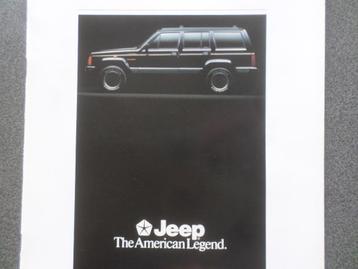 Brochure des Jeep Cherokee et Wrangler 1991