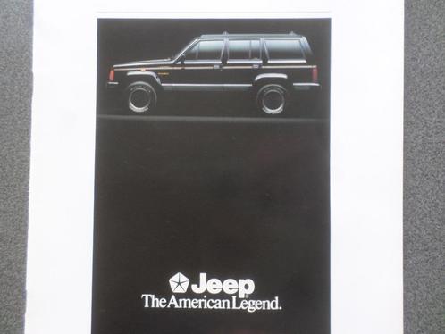 Brochure des Jeep Cherokee et Wrangler 1991, Livres, Autos | Brochures & Magazines, Envoi