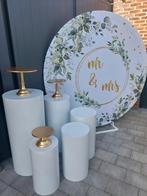 Backdrop bord doek 1,80m groot bruiloft versiering decoratie, Nieuw, Ophalen of Verzenden