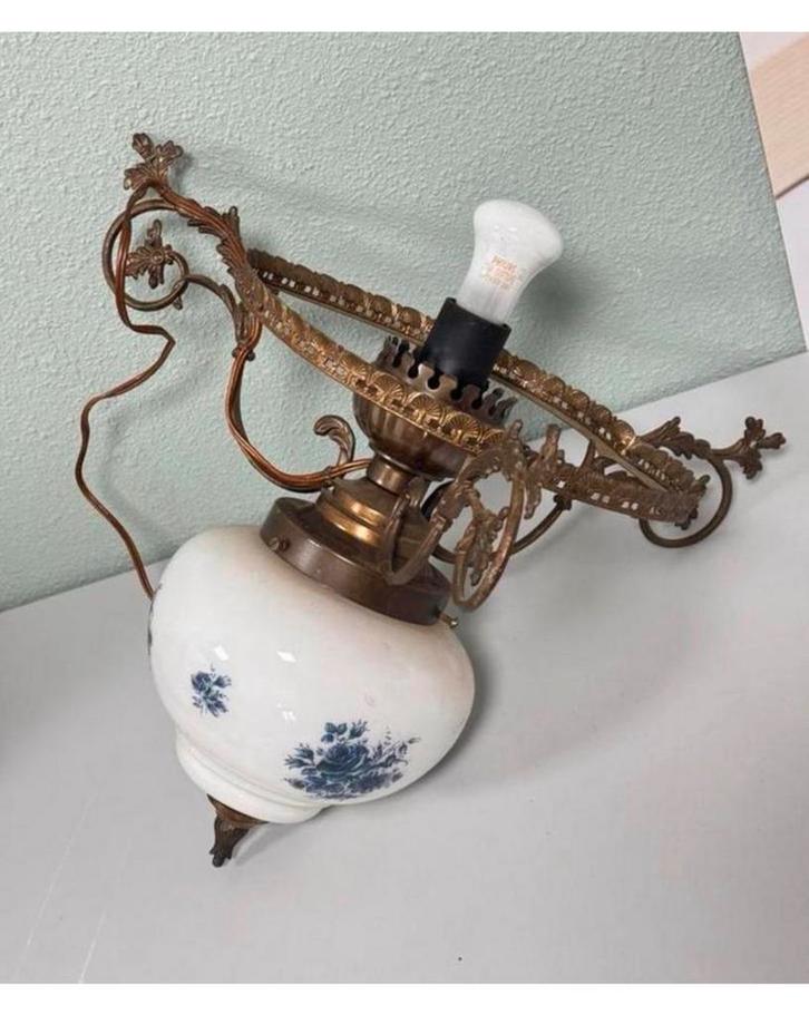 lampe vintage ancienne lustre plafonnier en porcelaine 1950, Antiquités & Art, Antiquités | Éclairage, Enlèvement ou Envoi