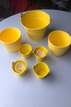 Assortiment gele bloempotjes of paasdecoratie., Tuin en Terras, Bloempotten, Ophalen, Zo goed als nieuw