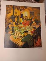 kleurendruk 6/60 Jacques Le Flaguais mensen aan de eettafel, Ophalen