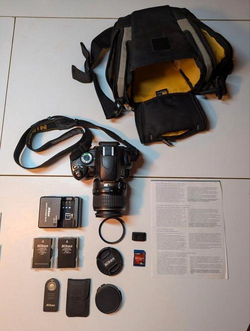 Nikon d60 + AF-S Nikkor 18-55 mm, Audio, Tv en Foto, Fotocamera's Digitaal, Zo goed als nieuw, Nikon