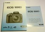 Canon 1000D - Betriebsanleitung + Kurzanleitung, Ophalen of Verzenden, Nieuw, Canon