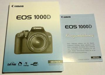 Canon 1000D - Betriebsanleitung + Kurzanleitung beschikbaar voor biedingen
