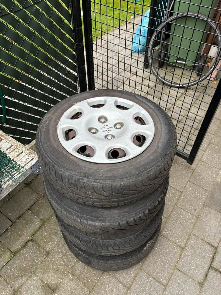 Stalen velgen 4x108 + banden, Auto-onderdelen, Banden en Velgen, Banden en Velgen, Overige maten, Personenwagen, Gebruikt, Ophalen