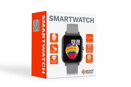 Smartwatch met grijze sportmodus, Handtassen en Accessoires, Smartwatches, Zo goed als nieuw, Android, Grijs, Conditie, Hartslag