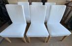 6 witte Ikea Henriksdal-stoelen, Ophalen, Hout, Gebruikt, Wit