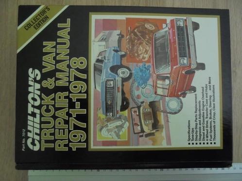 Manuel de réparation: USA camionettes CHILTON 1971- 1978, Livres, Autos | Livres, Utilisé, Enlèvement ou Envoi