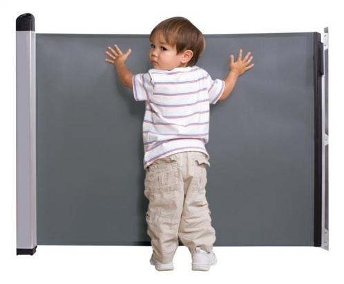 Lascal Hekje KiddyGuard Avant zwart 80cm hoog en 120cm breed, Kinderen en Baby's, Traphekjes, Nieuw, Oprolhekje, Aluminium, 115 cm of meer