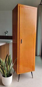 Prachtige vintage 1 deurs kleerkast, Ophalen of Verzenden, Gebruikt, Midcentury, Met hangruimte