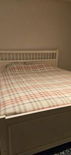 IKEA HEMNES BED, Ophalen, Gebruikt, Wit, Tweepersoons