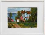 Peinture « Cottage dans les bois », Antiquités & Art, Art | Peinture | Moderne, Envoi