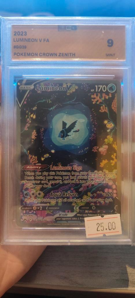 Lumineon V FA Pokémon Crown Zenith GG39/GG70 UCG 9 PSA, Hobby en Vrije tijd, Verzamelkaartspellen | Pokémon, Zo goed als nieuw