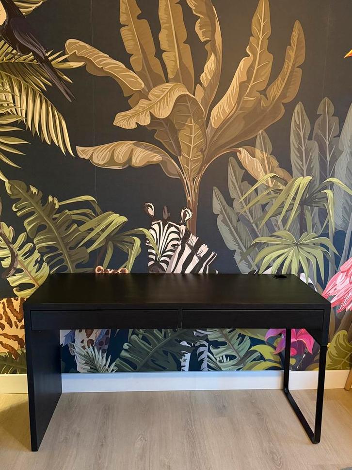 Bureau Micke Ikea zwartbruin, Maison & Meubles, Bureaux, Comme neuf, Bureau, Enlèvement