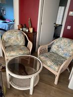 Loungeset voor veranda, niet buiten, Gebruikt, Rotan, Loungeset, Ophalen