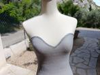Elégant Mannequin sur pied, Bois et tissu - H 154 cm - Blanc, Kleding | Dames, Overige Dameskleding, Ophalen of Verzenden, Zo goed als nieuw