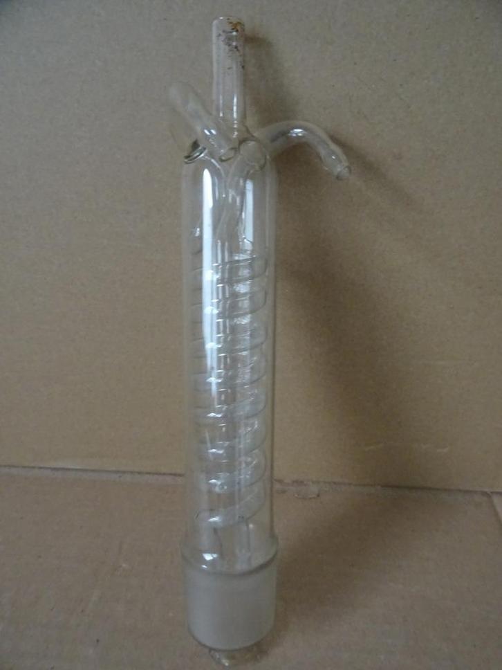 Curiosa spiraalkoeler intensief koeler destillatiekolom 28cm, Antiek en Kunst, Curiosa en Brocante, Ophalen of Verzenden