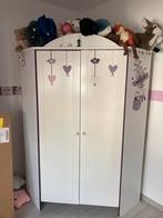 Armoire en coin blanche en bois, Ophalen, Gebruikt, Kast