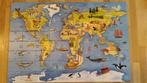 Puzzel wereldkaart, 4 tot 6 jaar, Gebruikt, Meer dan 50 stukjes, Ophalen