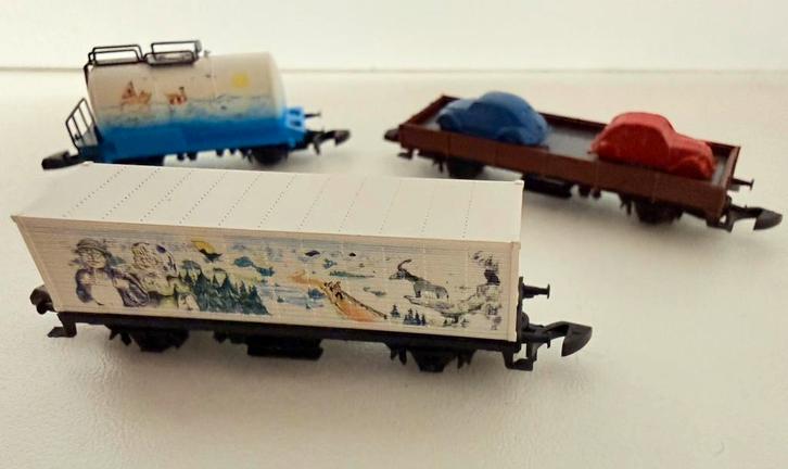 3 wagons originaux Märklin Mini Club (échelle Z), Hobby & Loisirs créatifs, Trains miniatures | Échelle N, Comme neuf, Wagon, Autres marques