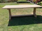 Prachtige massief eiken kloostertafel, Ophalen, Zo goed als nieuw
