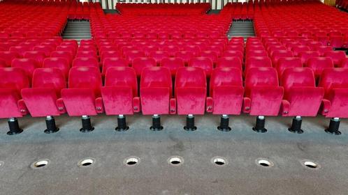 theaterstoel - Casino Oostende met certificaat, Huis en Inrichting, Fauteuils, Gebruikt, Metaal, Stof, 50 tot 75 cm, Minder dan 75 cm