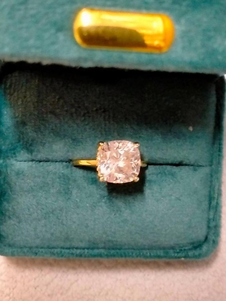 Nieuwe ring, 5 karaat, diamanttest positief!, Bijoux, Sacs & Beauté, Bagues, Neuf, Femme, 17 à 18, Or, Avec pierre précieuse, Envoi