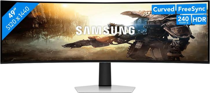 Samsung Odyss. G9 49" QD-OLED Curved Monitor 5120x1440 240Hz, Computers en Software, Monitoren, Zo goed als nieuw, 201 Hz of meer