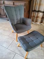 Zetel met voetenbankje, Ophalen, Minder dan 75 cm, Zo goed als nieuw, Stof