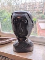 Buste, sculpté main, bois, original, Ophalen of Verzenden