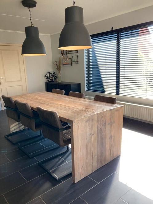 Steigerhouten eettafel te koop, Huis en Inrichting, Tafels | Eettafels, Zo goed als nieuw, Ophalen