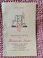 Historische stoet Gent, affiche en programmaboekje, Verzamelen, Ophalen of Verzenden, Zo goed als nieuw, 1940 tot 1960, Prent