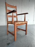 Vintage Brutalist houten fauteuil design scarification, Huis en Inrichting, Ophalen, Gebruikt, Eenpersoons