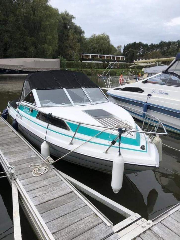 boot RENKEN 5,25m - OMC 3,0L - VHF/AIS - Klaar om te varen, Watersport en Boten, Motorboten en Motorjachten, Gebruikt, Polyester