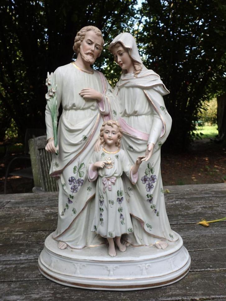 Oud beeld Heilige Familie in perfecte staat, Antiek en Kunst, Antiek | Religieuze voorwerpen, Ophalen of Verzenden