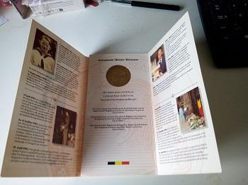 pièces commémo. rois Baudouin(décès)&Albert II 12€/p 20€/2, Ophalen of Verzenden, Brons