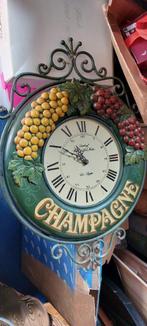 Prachtig authentiek houten pubbord Champagne met horloge, Antiek en Kunst, Curiosa en Brocante, Ophalen of Verzenden