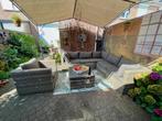 Uitgebreide loungeset met overkapping en kussenbox, Tuin en Terras, Ophalen, Gebruikt, 6 zitplaatsen, Bank