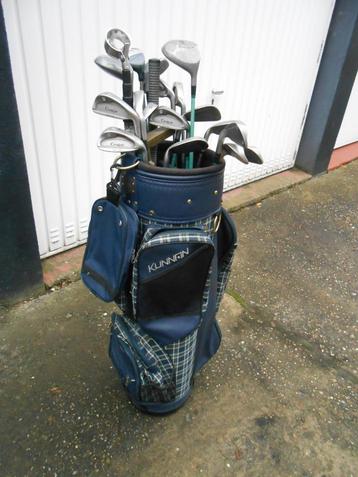 sac de golf avec 19 clubs de golf et retriever de la marque, Enlèvement, Comme neuf, Set, Autres marques