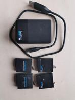 Oplader en 4 batts. GoPro, Audio, Tv en Foto, Ophalen, Gebruikt, GoPro