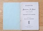 1908 Livret des Statuts de la Brasserie St-Henri - Mouscron, Verzenden, Gebruikt, Overige typen, Overige merken