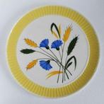 Faïencerie de Gien  grand plat  jaune blanc décor floral, Ophalen