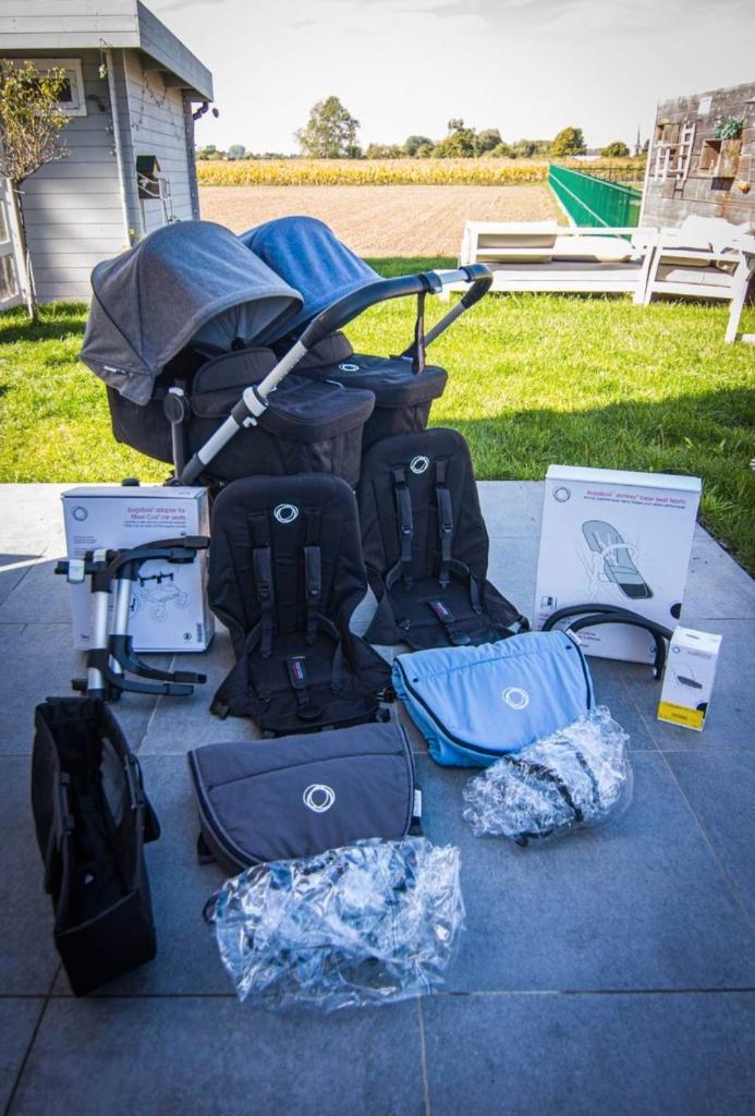 Bugaboo Donkey 2, Kinderen en Baby's, Kinderwagens en Combinaties, Gebruikt, Kinderwagen, Bugaboo, Duowagen, Met reiswieg, Verstelbare duwstang