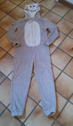 warme dikke beige onesie mt 146-152, Kinderen en Baby's, Kinderkleding | Maat 146, Meisje, Gebruikt, Nacht- of Onderkleding, Verzenden