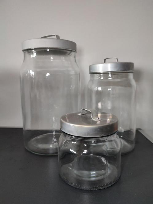 3 bocaux en verre Ikea, Huis en Inrichting, Keuken | Servies, Gebruikt, Overige typen, Glas, Ophalen of Verzenden