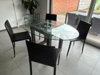 Ovale Eettafel met 4 of 6 stoelen, Ophalen of Verzenden, Zo goed als nieuw
